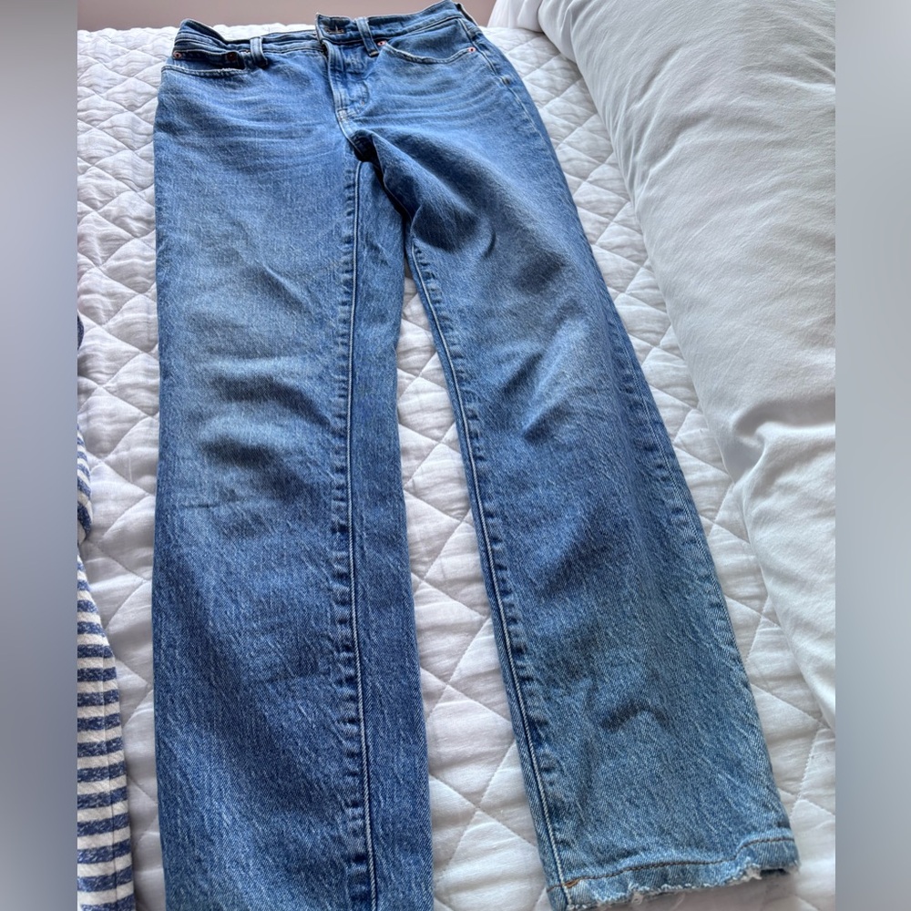 Madewell Blue Straight Leg Jeans Classic Denim
